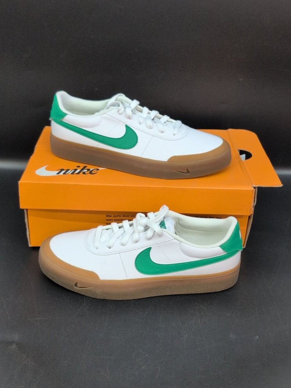 Nike Court Shot Casual Sneaker Men's Shoes US 7.5 White Malachite Gum FQ8146-109